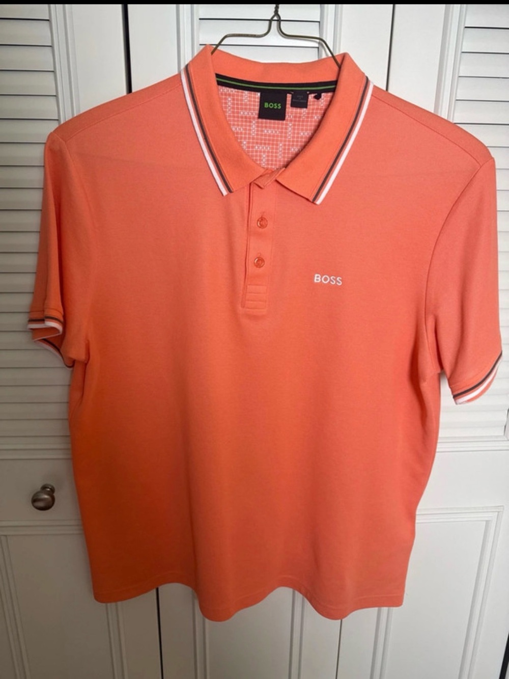 BOSS Coral Short-Sleeve Polo with Contrast Trim